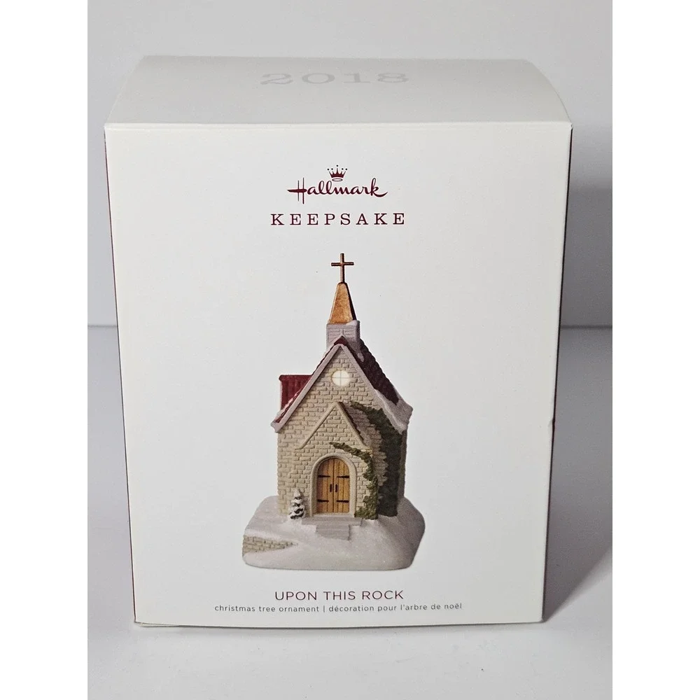 Hallmark Christmas Ornament Upon This Rock 2018 Church Lighting Feature NIB